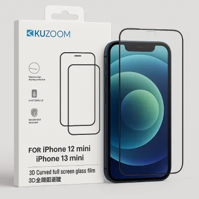 KUZOOM Premium Tempered Glass Screen Protector for iPhone 12 Mini iPhone 13 Mini Shatterproof Full Coverage